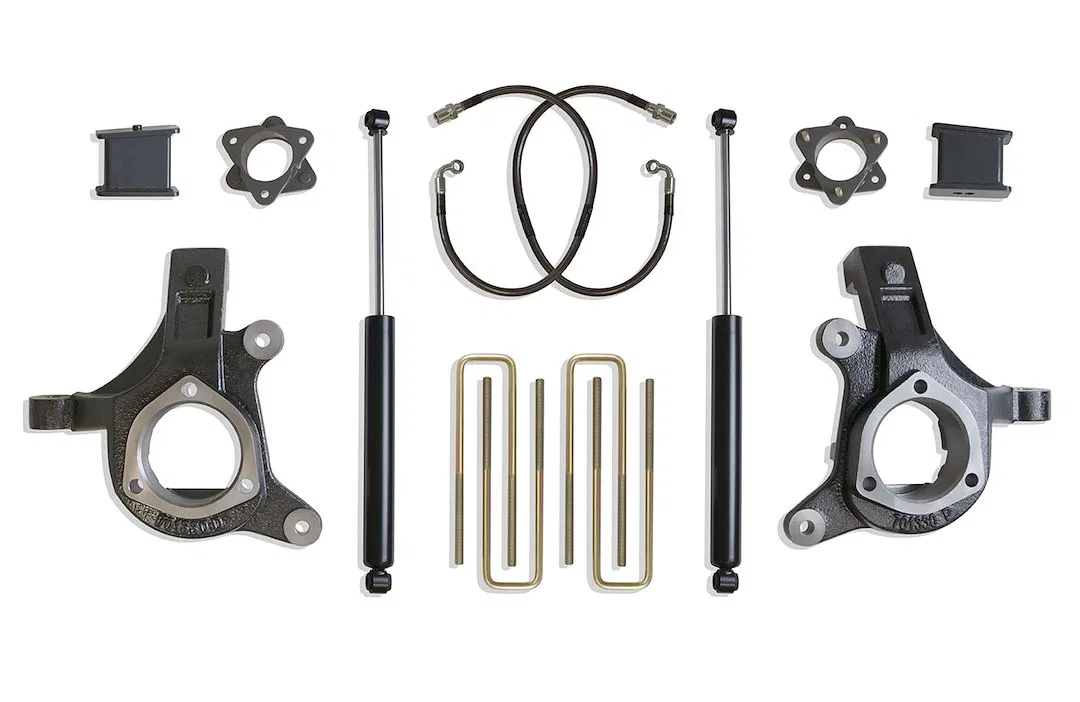 K881364 – MAXTRAC Lift Kit Suspension, 6 Inch Front Lift 4 Inch Rear Lift With Rear Shock Absorbers In Kit Black Comp...